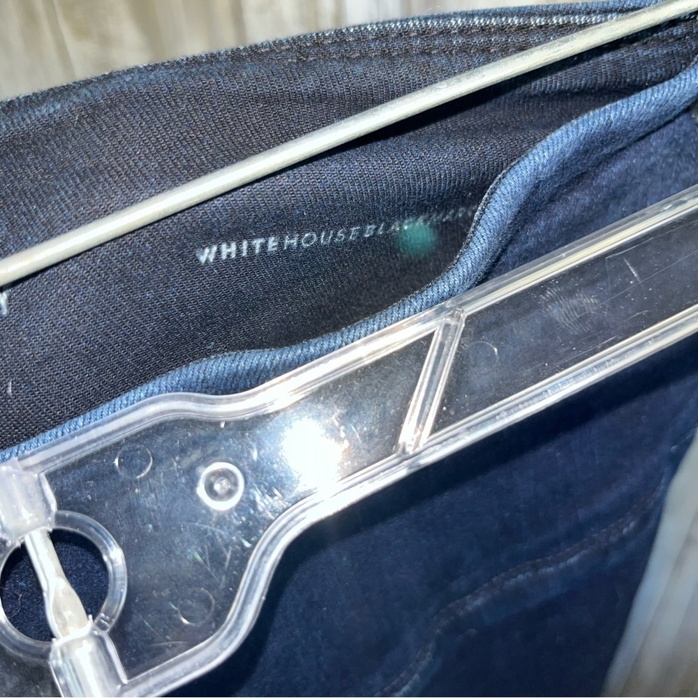 White House Black Market High Rise Runway Legging Dark Wash Denim Women’s 6 - Picture 5 of 6